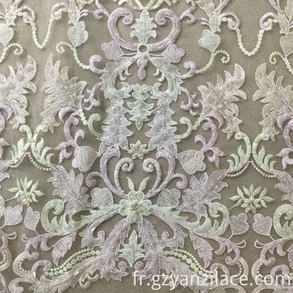 Wedding Bead Lace Fabric